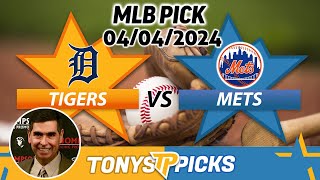 Detroit Tigers vs New York Mets Game 2 442024 FREE MLB Picks and Predictions on MLB Betting Tips [upl. by Naiditch]