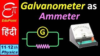 GALVANOMETER as AMMETER  video in HINDI [upl. by Aihsema]