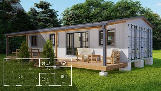 Container House 60 sqm 12x5 Simple Country Living [upl. by Mccollum781]