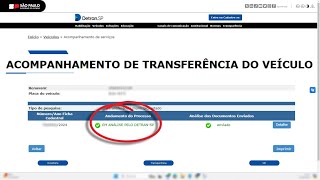 COMO CONSULTAR TRANSFERÊNCIA DE VEÍCULO  ANDAMENTO DA TRANSFERÊNCIA NO DETRAN [upl. by Dimo]