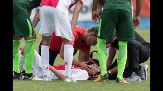 Abdelhak Nouri collapses on field Ajax vs Bremen 08072017 لحظة إصابة عبد ألحق نوري بأزمة قلبية [upl. by Leshia]