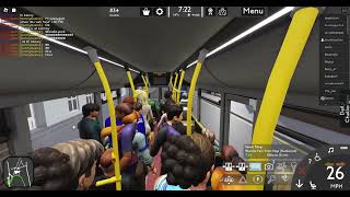 LOUD KICKDOWN 455 Bus Route I Croydon Roblox [upl. by Heiney390]