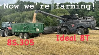 Massey Ferguson Ideal 8T and 8S305 carting wheat [upl. by Neirual66]