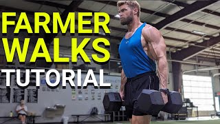 How To Perform Farmer Walks Exercise Tutorial [upl. by Pugh]