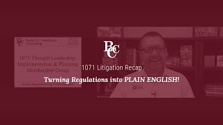 1071 Litigation Recap [upl. by Dnalwor859]