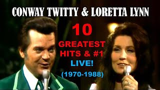 CONWAY TWITTY amp LORETTA LYNN  10 Greatest Hits amp 1 Songs  LIVE 19701988 [upl. by Ennyl105]