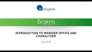 Webinar Introduction to MetaGeek’s inSSIDer Office and Chanalyzer [upl. by Hollenbeck]