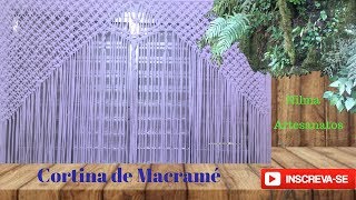 Macramé passo a passo  Cortina de macramé rápido e fácilcmalha [upl. by Morganstein137]