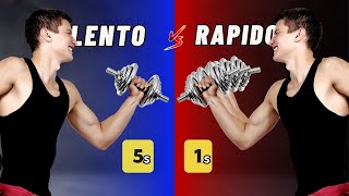 Qué es Mejor para Ganar Masa Muscular las Repeticiones Rápidas o Lentas [upl. by Gettings]