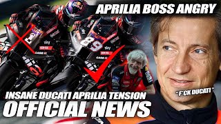 INSANE Aprilia Ducati HUGE TENSION Ducati SELL Number ONE PLATE to Martin Aprilia Boss BIG ANGRY [upl. by Darill]