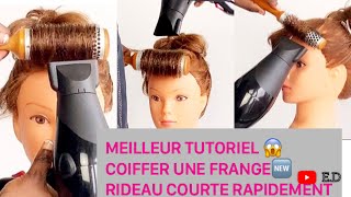 2 Meilleur tuto pour coiffer une frange✨pour un effet stylé coiffurecurtainsstylehairstyle [upl. by Joceline]