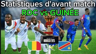 INCROYABLES STATISTIQUES DAVANT MATCH entre La RDC et La GUINÉE [upl. by Mahla]