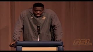 Ohios top rated football recruit Zach Harrison chooses Ohio State Video courtesy Orange Sports Liv [upl. by Fugazy]