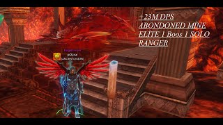 Riders of Icarus Abondoned Mine Elite1 Boos 1 Loot Solo RANGER 23M DPS [upl. by Zanas293]