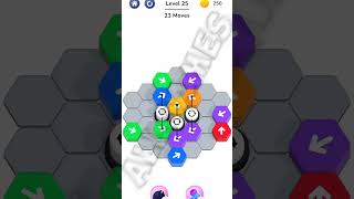 Hexa Away LVL 25 Gameplay FUN GAME shorts HexaAway fungames viralvideo [upl. by Car]