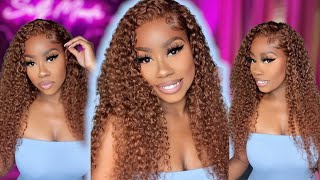 It’s The NEW IT GIRL Color✨ 💅🏽✨Curly Copper Brown Wig Install FT KLAIYI HAIR  THE TASTEMAKER [upl. by Nosyt]