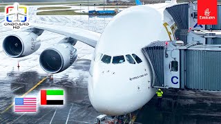 TRIP REPORT  14Hours Flight on Emirates A380  New York to Dubai  Emirates Airbus A380 [upl. by Yrogerg]