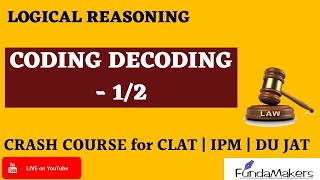 Coding Decoding12  Crash Course for CLAT IPM amp DU JAT  Best IPM Coaching  Online IPM Coaching [upl. by Einhpets]