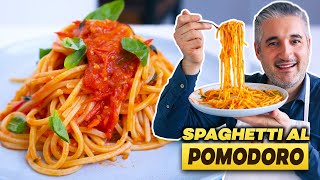 How to Make SPAGHETTI with TOMATO SAUCE Like an Italian Spaghetti al Pomodoro [upl. by Nesnah]