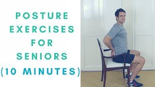 Posture Exercises For Seniors  Improve Your Posture [upl. by Nuawed]