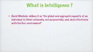 Intelligence amp Ability  Lesson 1 Intelligencetheories Intelligence [upl. by Aciretal]