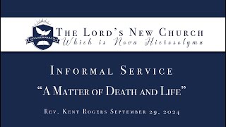 The Lords New Church Philadelphia Society Informal Service Talk September 29 2024 [upl. by Anotal]