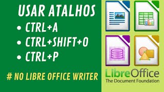 Usando atalhos CTRLSHIFTO CTRLA CTRLP no editor de texto Libre Office Writer [upl. by Rubi192]