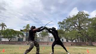 Longsword vs Spadroon and Dagger [upl. by Drucie933]