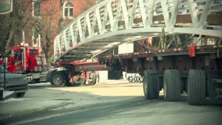 MAADI Group New Aluminum Snowmobile Bridge Spans Coaticook River [upl. by Sidnala]