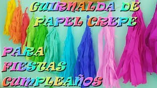 guirnaldas de papel crepe para colgar varios colores [upl. by Mayman]