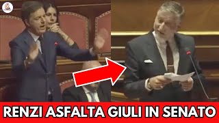 SCONTRO IN SENATO TRA RENZI E GIULI Volano offese tra i due [upl. by Hakon]