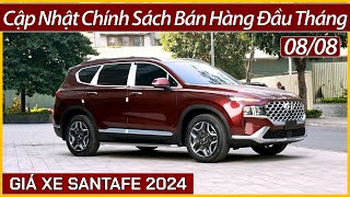 Giá xe Hyundai SantaFe đầu tháng 08 Chi tiết khuyến mại lăn bánh và trả góp xe khi không giảm thuế [upl. by Zora]