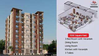 Flat For Sale in Rajshahi 3 Bed 1st Floor 1550SFT [upl. by Heddie668]