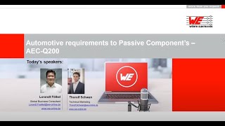 Würth Elektronik Webinar Automotive requirements to Passive Components – AECQ200 [upl. by Weight148]