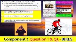 EDUQAS GCSE English Language Paper 2 Q1 amp Q3 Video Cycling [upl. by Llenyt62]