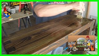 Como teñir o tinturar madera para muebles y aplicar poliuretano  How to stain wood [upl. by Anauj444]