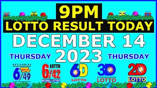 9pm Lotto Result Today December 14 2023 Thursday [upl. by Nemsaj579]