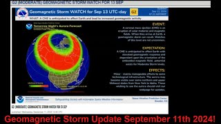 Geomagnetic Storm Update September 11th 2024 [upl. by Maddocks]