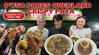 ₱750 PARES OVERLOAD WITH 1 WHOLE CRISPY PATA  Quezon City Food Trip  Chef RV [upl. by Cheslie]