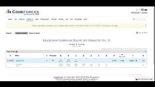 Educational Codeforces Round 163 Rated for Div 2  A  B  C  Code C [upl. by Elumas181]