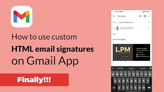 How to add html signature to gmail app [upl. by Itsirk]