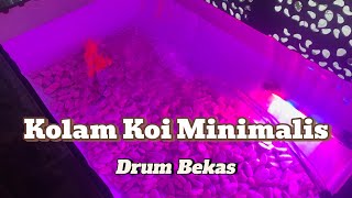 Kolam Koi Minimalis Dari Bahan Drum Bekas [upl. by Lida]