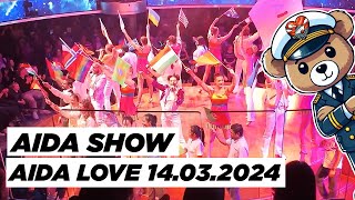 AIDA Show  AIDA LOVE  Theatrium 4K  AIDA Nova 14022022  Hafen Liebe Live [upl. by Mordy]