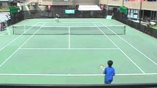 全国選抜ジュニアテニス選手権大会 U14 準々決勝 西岡良仁 VS 中川直樹 [upl. by Rotow]