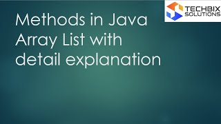 Master Java ArrayList Methods with Clear Explanation  Complete Java Course in Tamil [upl. by Anaxor857]