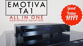 Emotiva BasX TA1 Review  Budget All In One Audiophile Solution [upl. by Kinimod249]