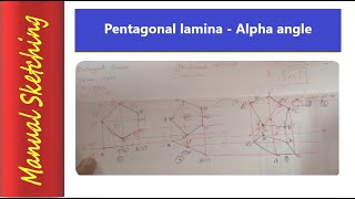 EGDL Q31  MANUAL SKETCHING  PENTAGON LAMINA VP  CORNER  PERPENDICULAR BISECTOR ALPHA  PLANES [upl. by Nnairet869]