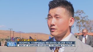 Navy hospital corpsman receives Silver Star at Camp Pendleton [upl. by Ybhsa]