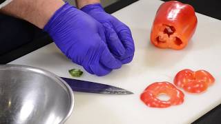 How to Prepare Peppers and Julienne [upl. by Aivat]