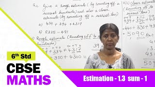 6th Std CBSE Maths Syllabus  Estimation  13 sum  1  CBSE Maths Part  28 [upl. by Llertnov]